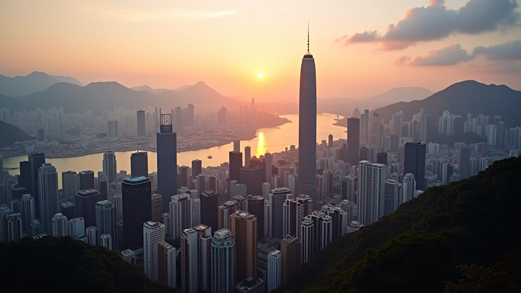Hong Kong cityscape at dusk showing modern buildings and street life, representing urban living costs